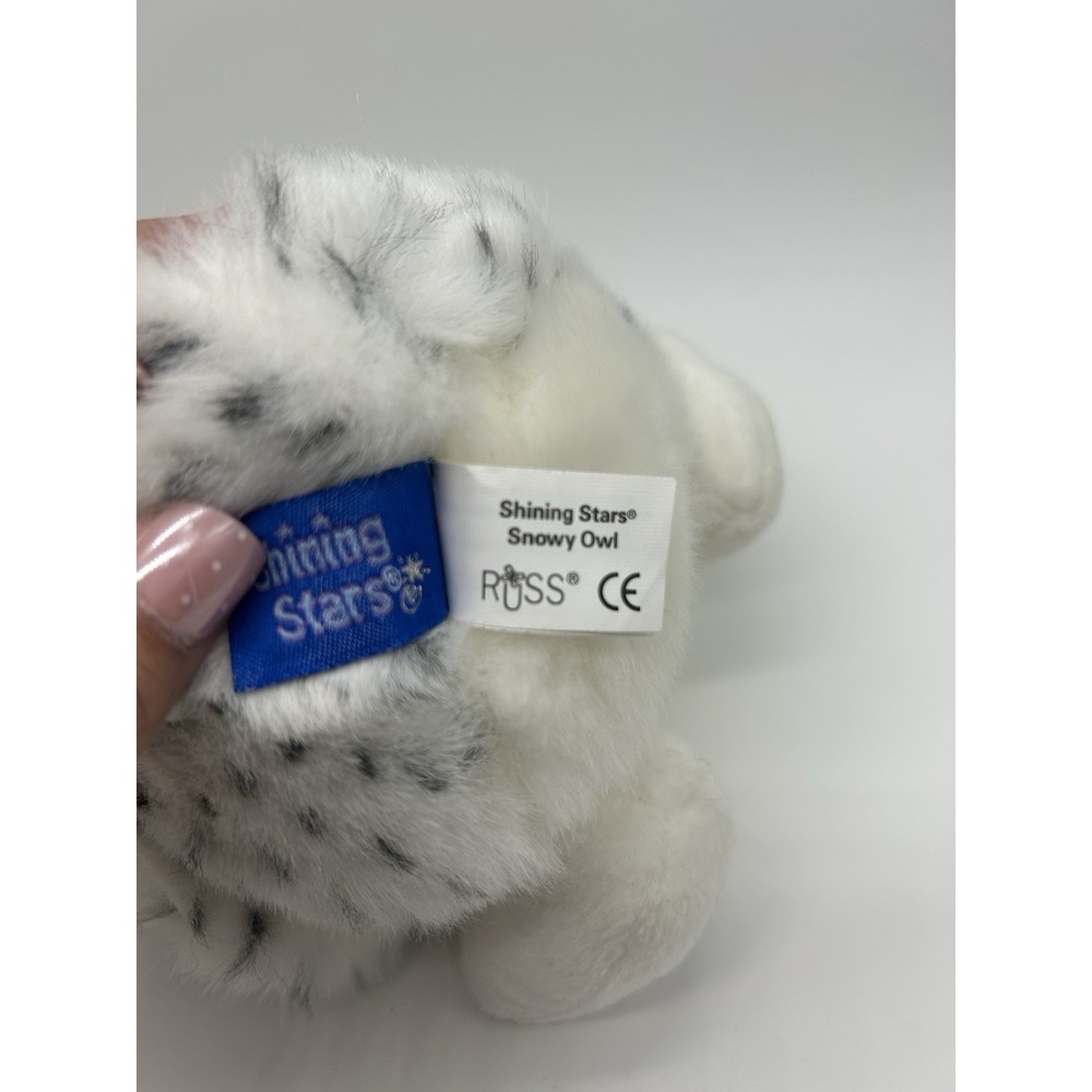 Russ Shining Stars Snowy Owl Plush Toy 8" White Black Spotted Stuffed Animal - Picture 5 of 8